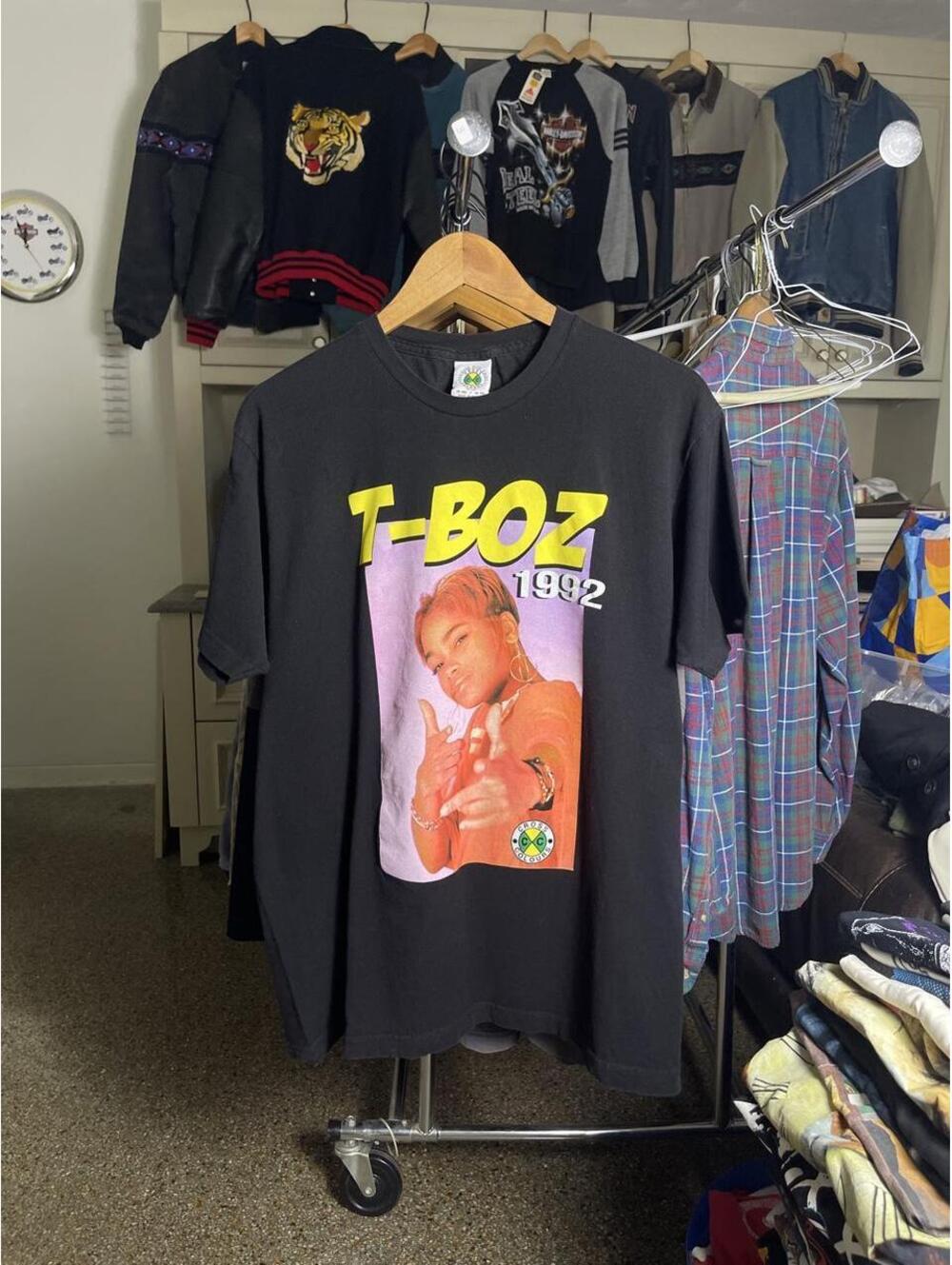 Vintage 90s Cross Colours TLC Rap T shirt Mens Large